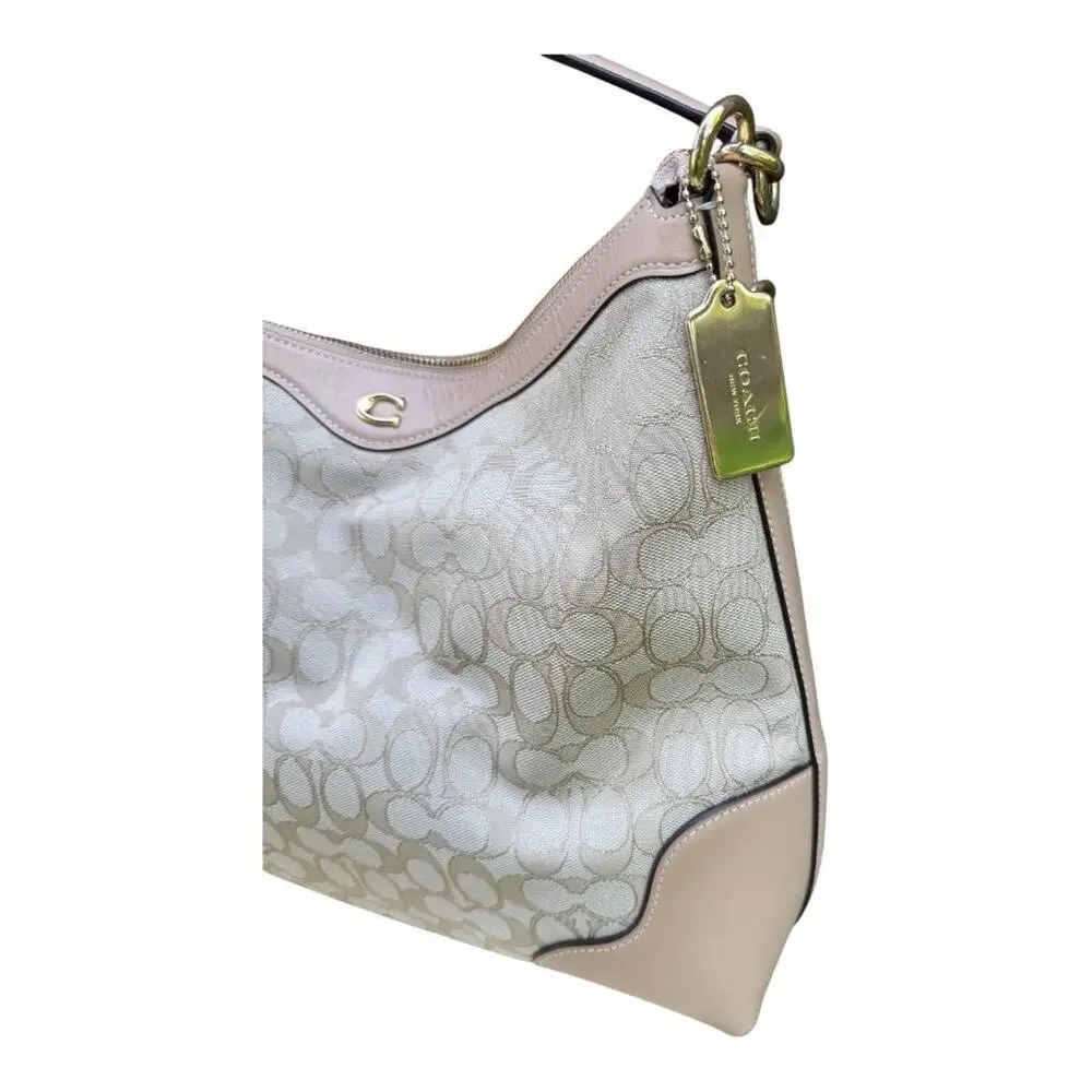 Coach Cream Signature Canvas Hobo Bag